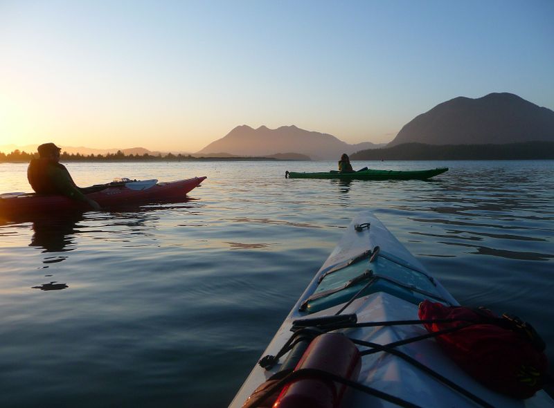 Kajakken op zee bij Tofino