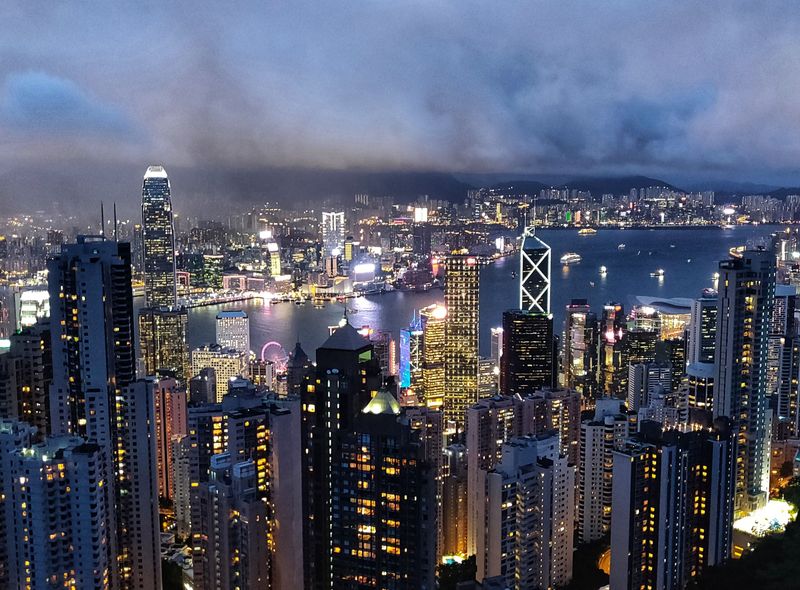 Hongkong zicht op de stad