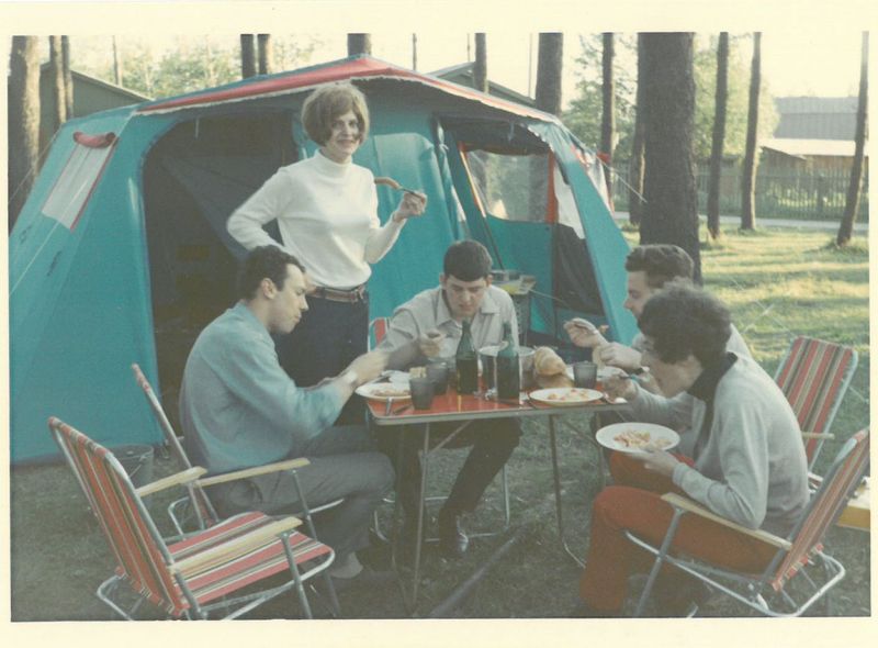 Kamperen tijdens de reis naar Rusland