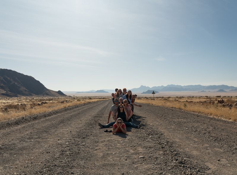 Groepsreis Namibië & Zuid-Afrika eindeloze wegen van Namibië roadtrip