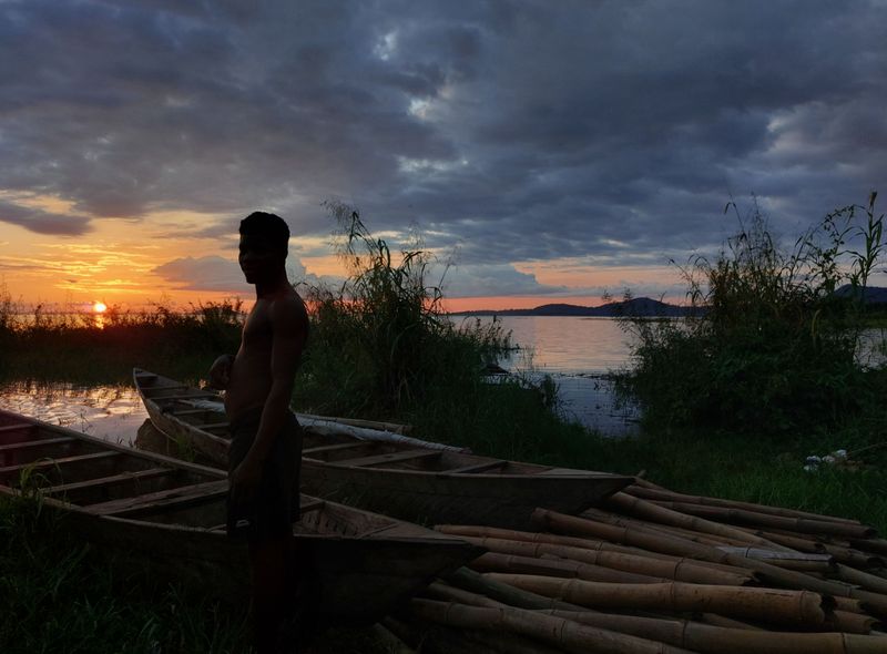 Groepsreis Ghana zonsondergang Lake Volta