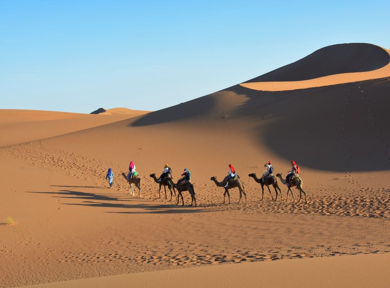 Dromedaris tocht woestijn Marokko groepsreis
