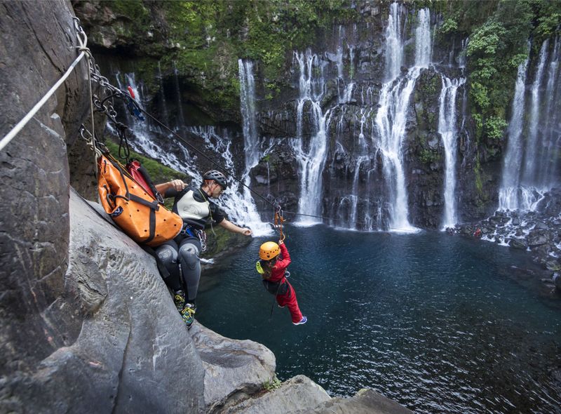 Groepsreis Réunion canyoning bij Langevin