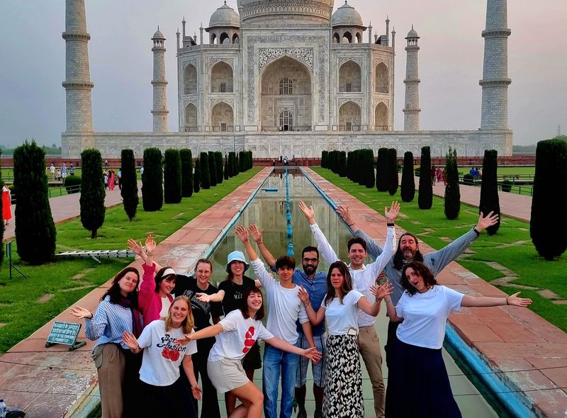 Groepsreis India groepsfoto Taj Mahal