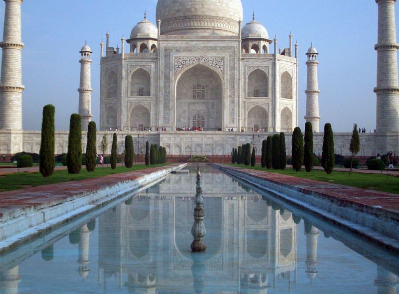 Groepsreis India noorden waterspiegeling Taj Mahal