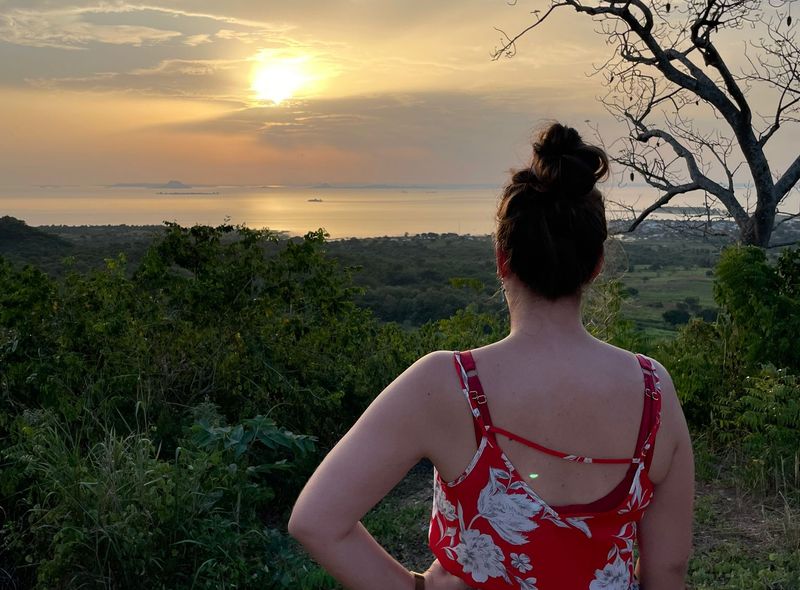 Groepsreis Ghana zonsondergang Kpandu