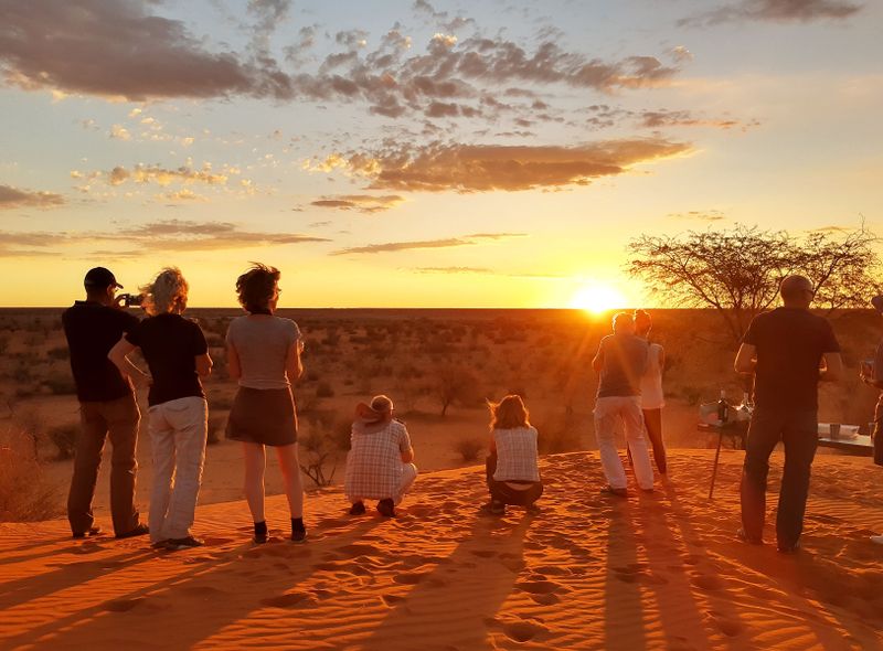 Groepsreis Namibië &amp; Zuid-Afrika zonsondergang