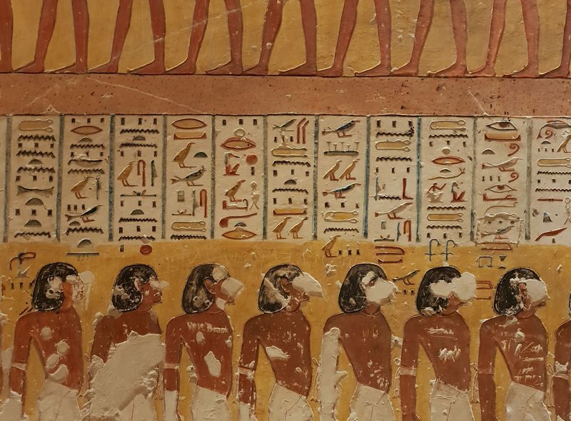 Egypte tempel muurschildering