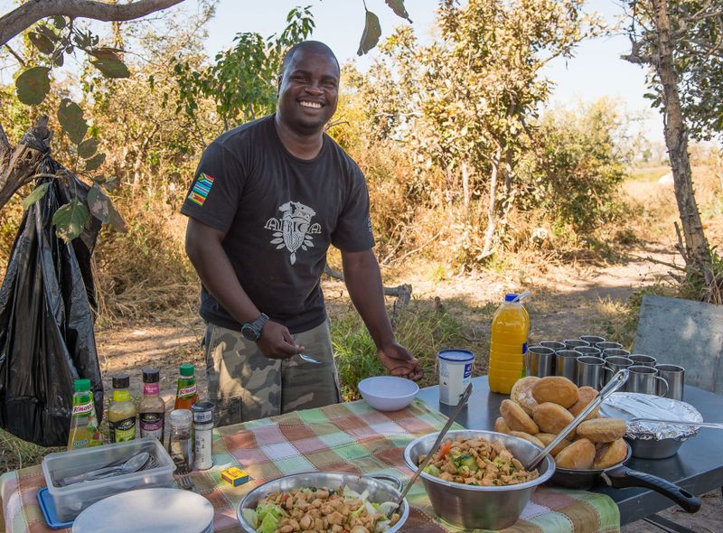 Groepsreis Botswana maaltijden in de bush