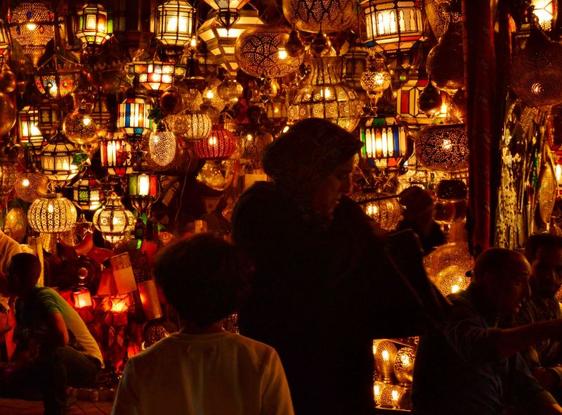 Groepsreis Marokko avondlijke sfeer in Marrakech