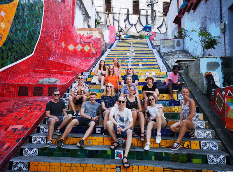 Groepsreis Brazilië groepsfoto in Rio de Janeiro