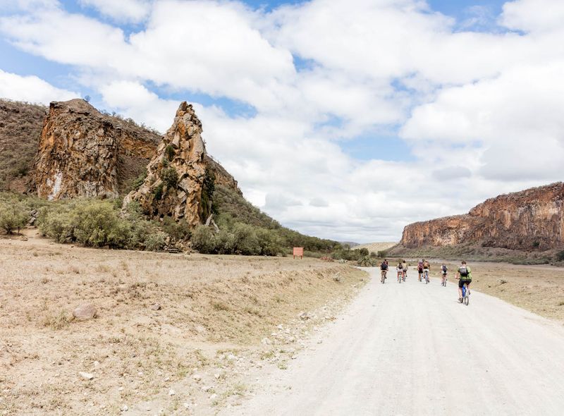 Groepsreis Kenia fietsen aan Hell's Gate