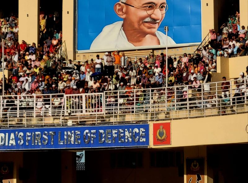 Groepsreis India Wagah border Gandhi