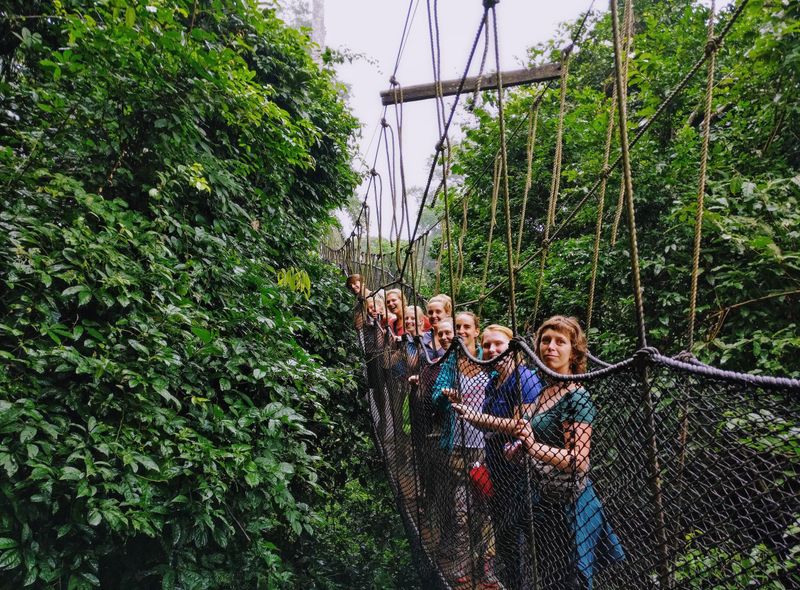 Groepsreis Ghana Kakum Nationaal Park hangbruggen in de natuur