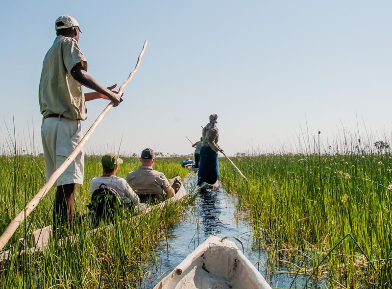 Groepsreis Botswana mokoro Okavango Delta