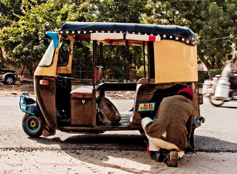 Groepsreis India noorden lekke band met de rickshaw