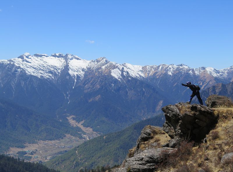 Groepsreis India en Bhutan uitzicht Himalaya
