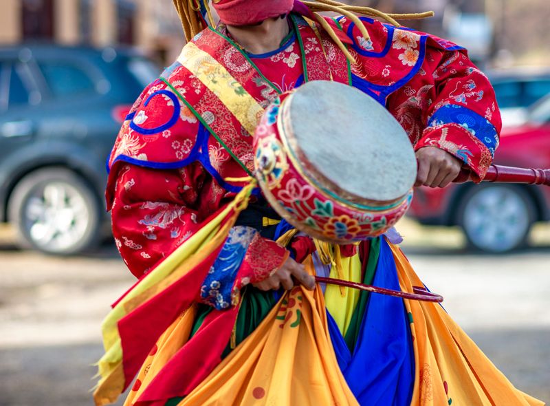 Groepsreis India en Bhutan festival gemaskerde dansen