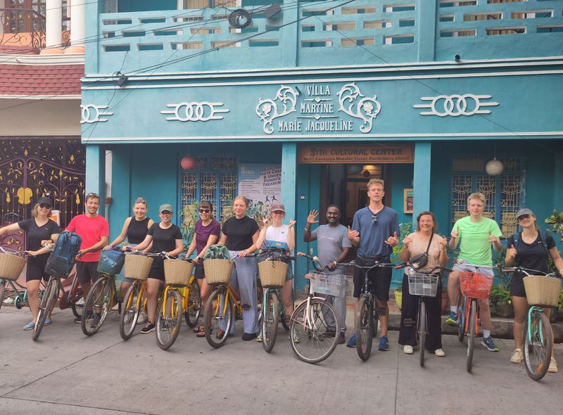 Zuid-India groepsreis fietstocht in Puducherry