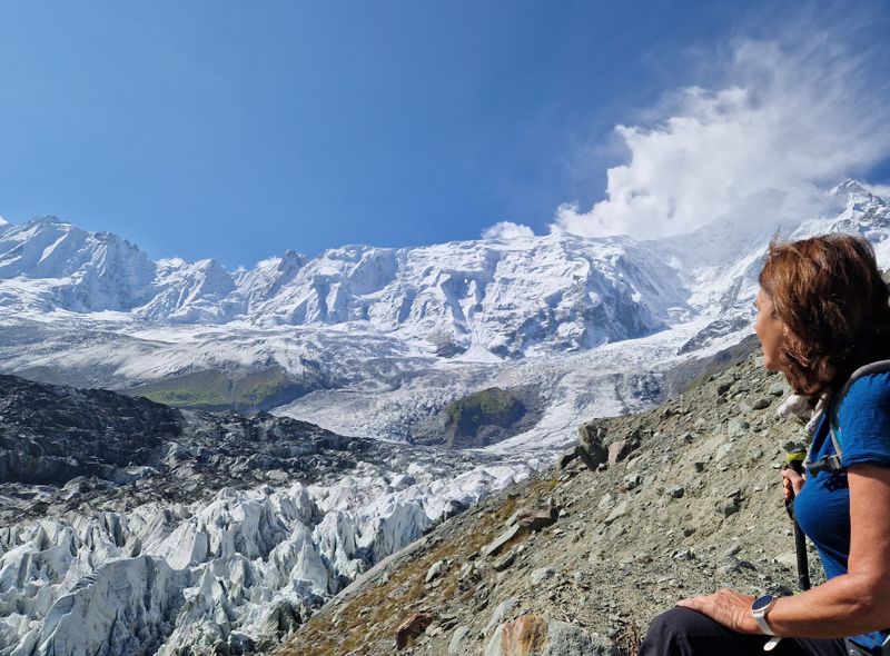 Gletsjer op weg naar Rakaposhi Basecamp
