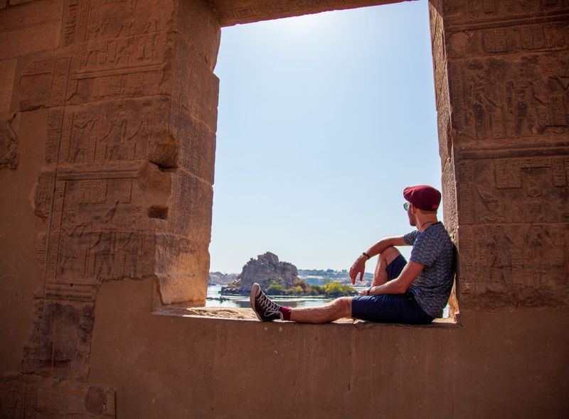 Egypte groepsreis tempel uitzicht