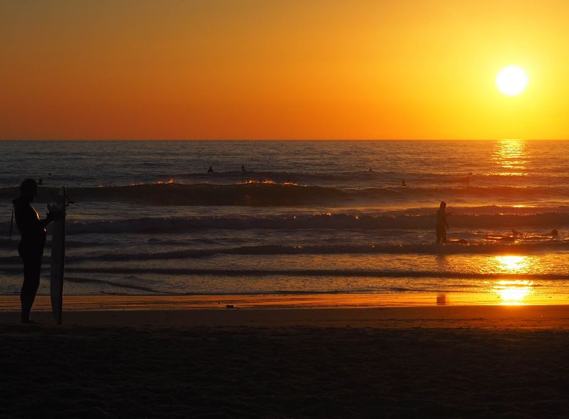 Spanje zonsondergang Tarifa
