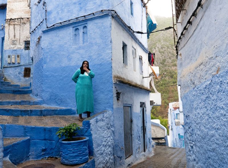 Marokko voruw Chefchaouen blauwe stad