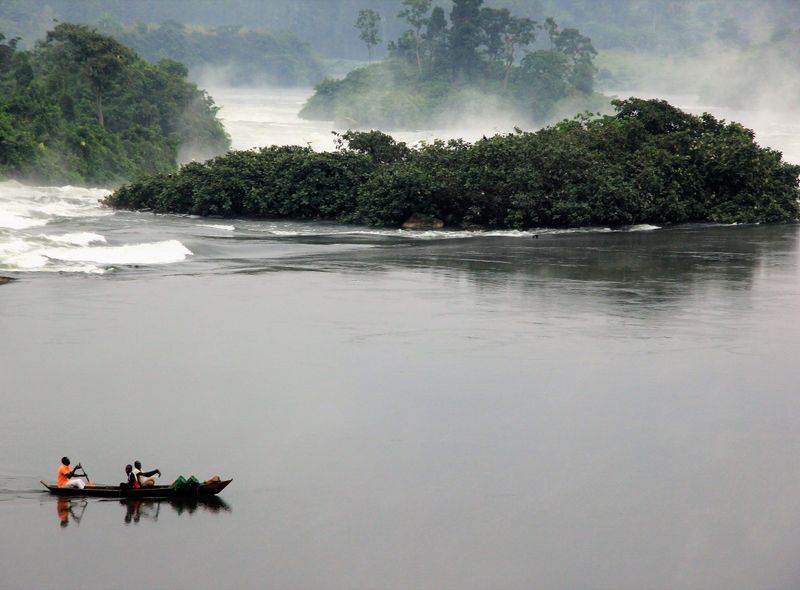 Oeganda en Rwanda Nijl vissers Jinja