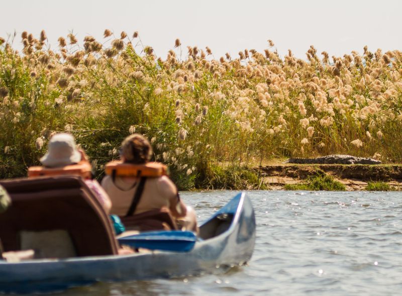 Zambia meerdaagse kanotocht Zambezi Chirundu