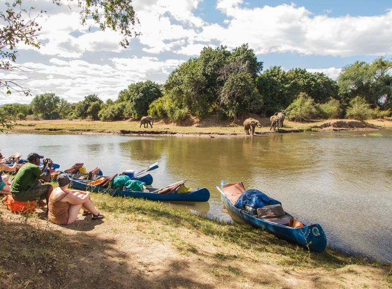 Zambia groepsreis kanosafari Zambezi