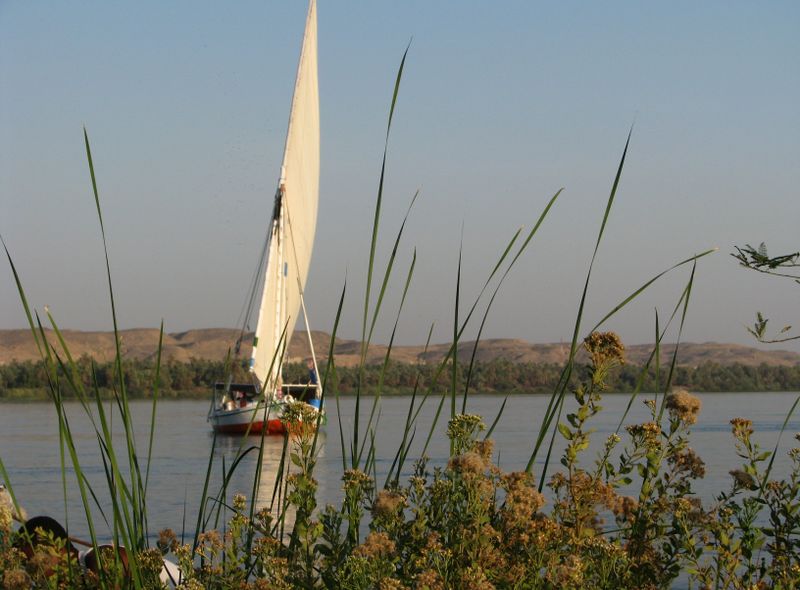 Groepsreis Egypte felucca traditionele Egyptische zeilboot op de Nijl