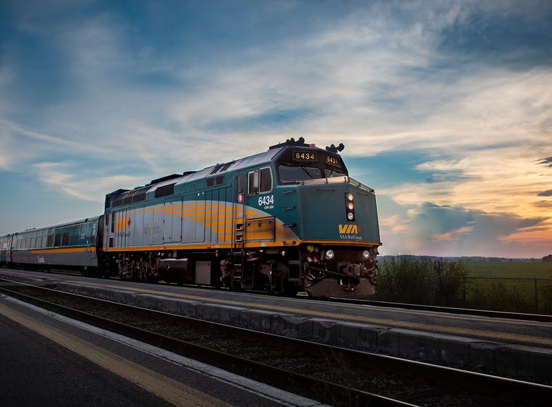 Neem de trein langs de verschillende grote steden van Oost-Canada