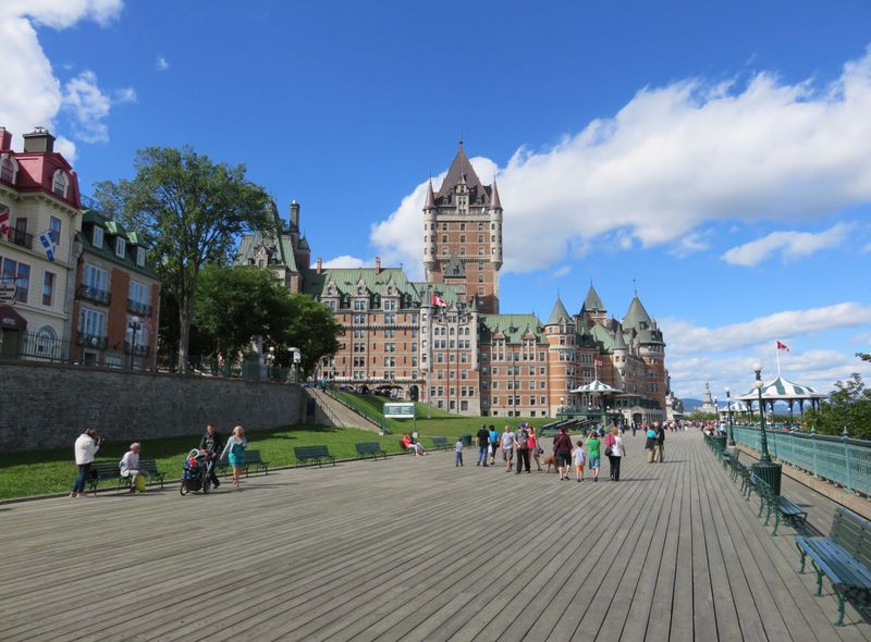 Chateau Frontenac aan het Dufferin Terrace in Québec City, Québec