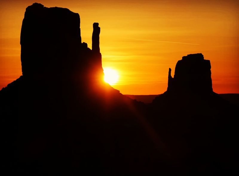 Zonsopgang in Monument Valley