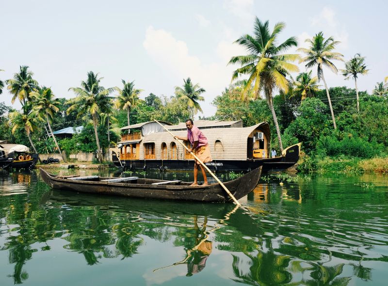 Groepsreis Zuid-India Kerala Alleppey woonboot op de backwaters