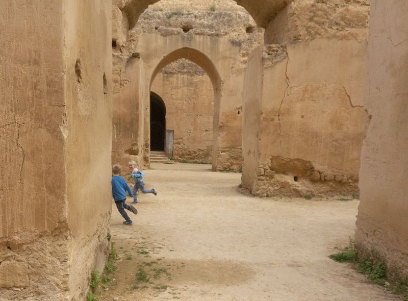 Tikkertje in de oude koninklijke paardenstallen van Meknès