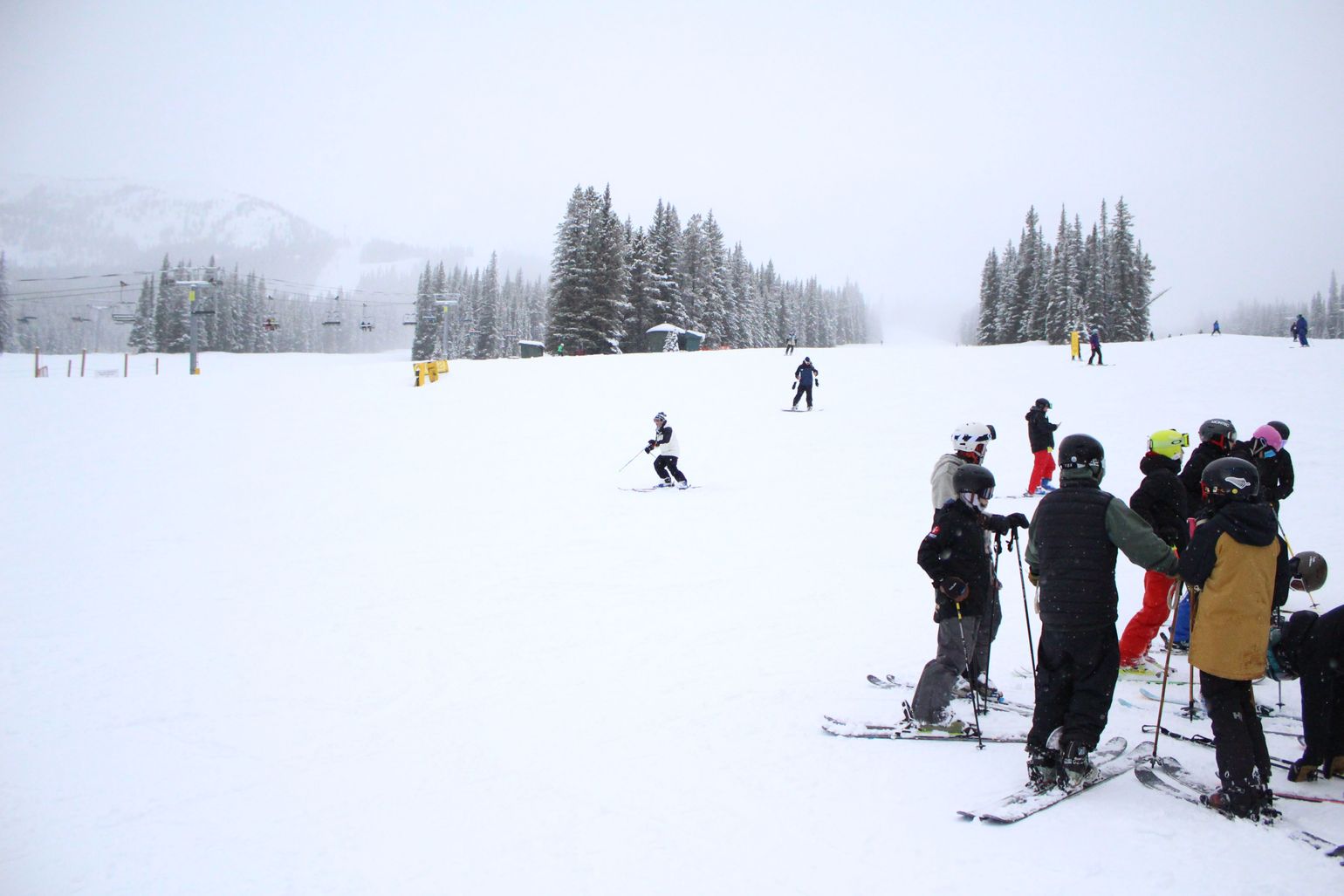 Skiën in het Marmot Basin ski-gebied