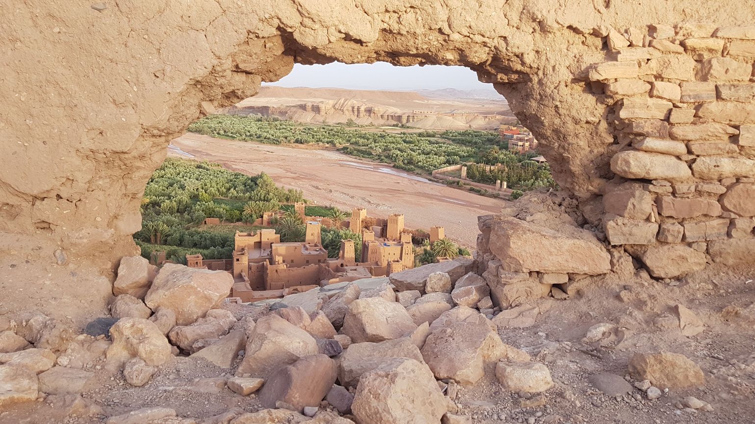 De stad Ouarzazate, een belangrijke plek in de filmindustrie, Marokko