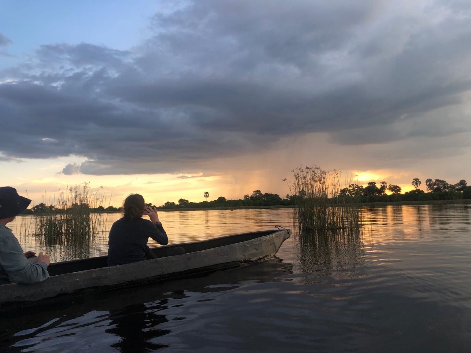 mokoro zonsondergang