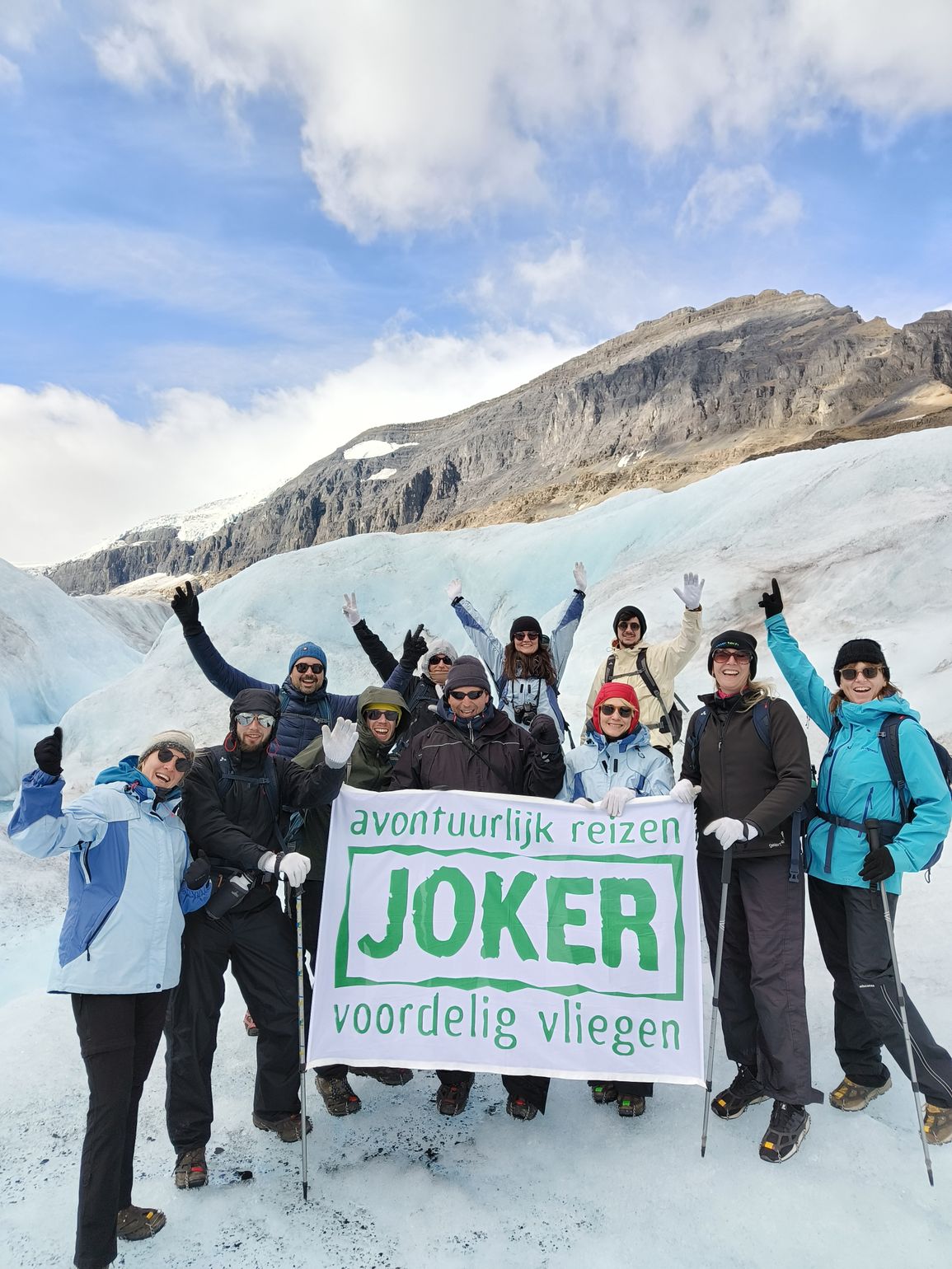 Joker op athabasca gletsjer