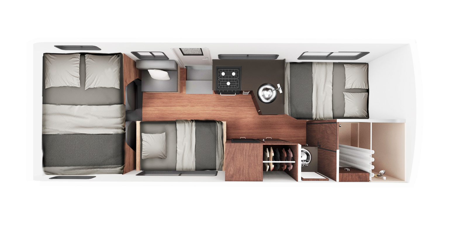 Camper Cruise Canada Cruise America C25 nachtindeling