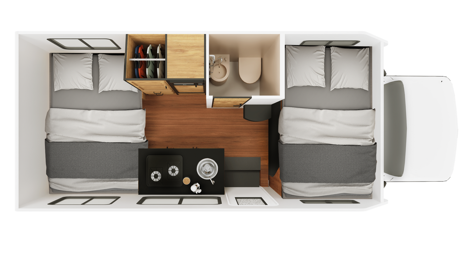 Camper Cruise Canada Cruise America C21 nachtindeling