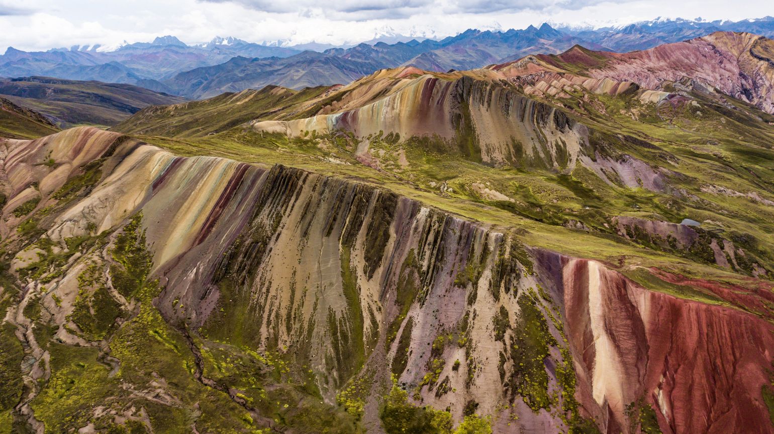 Rainbowmountain red valley Cusco Peru