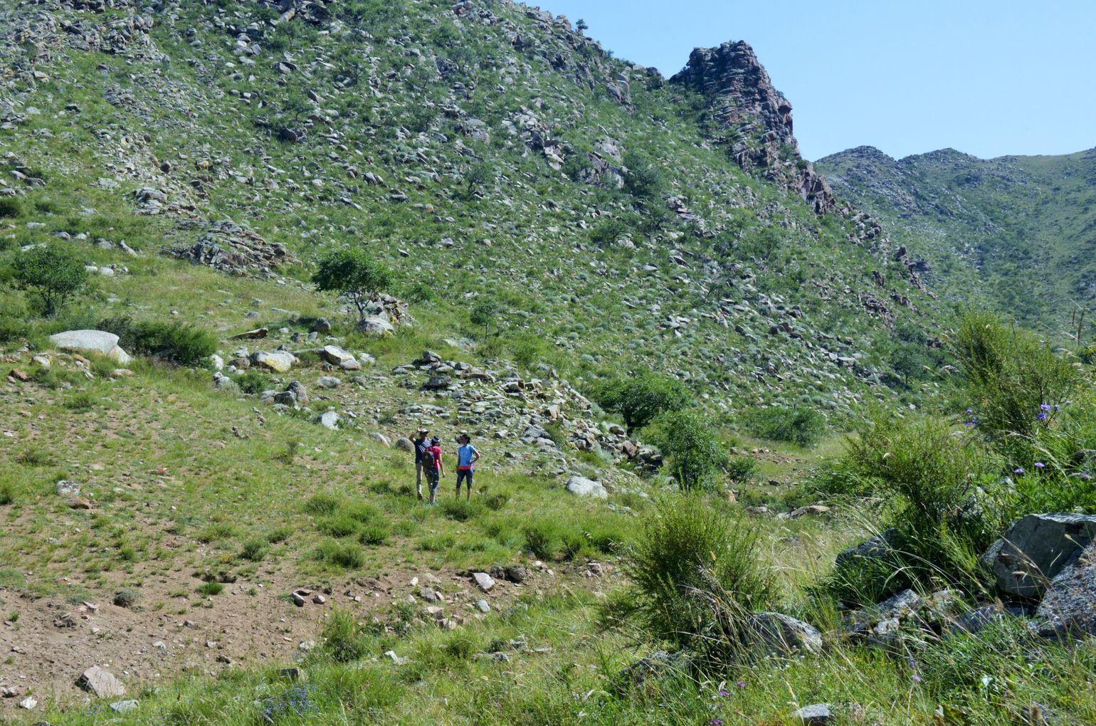 Wandelen in de bergen in Mongolië
