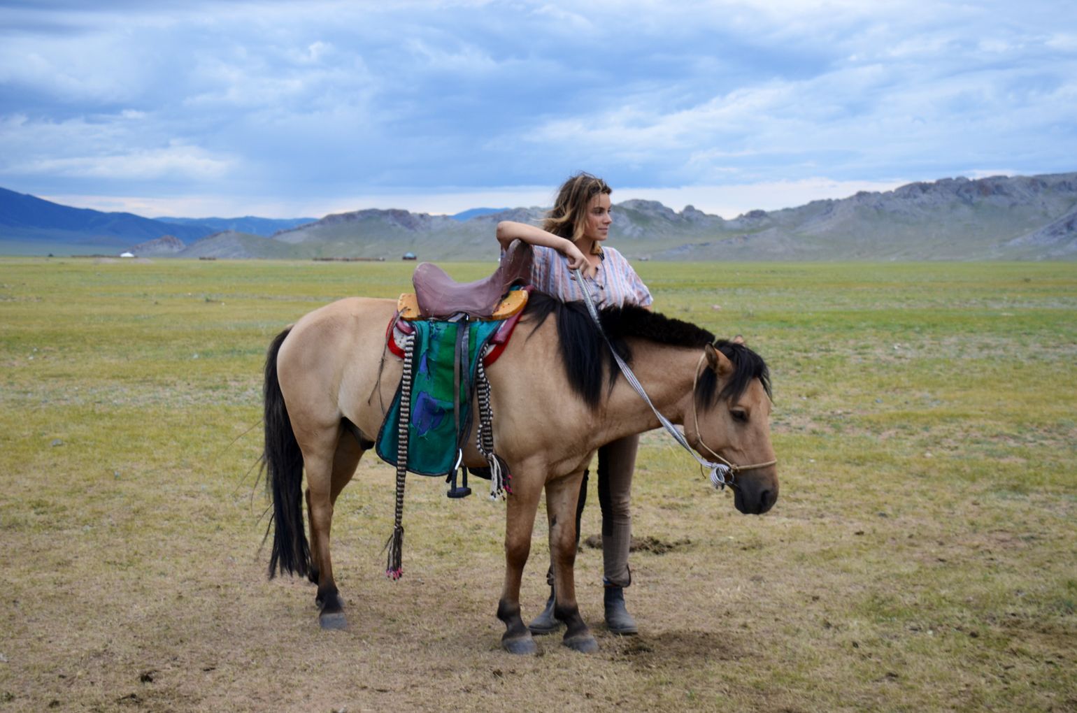 paardrijden op de mongoolse steppe