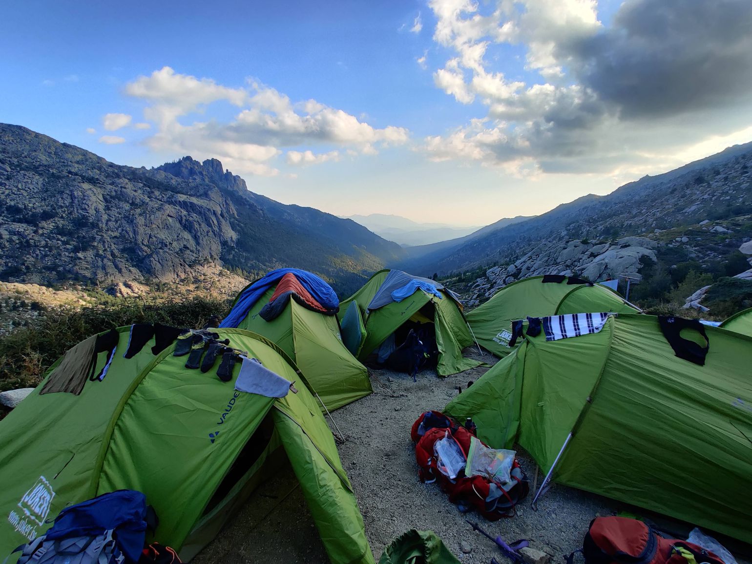 tenten op mooie locatie