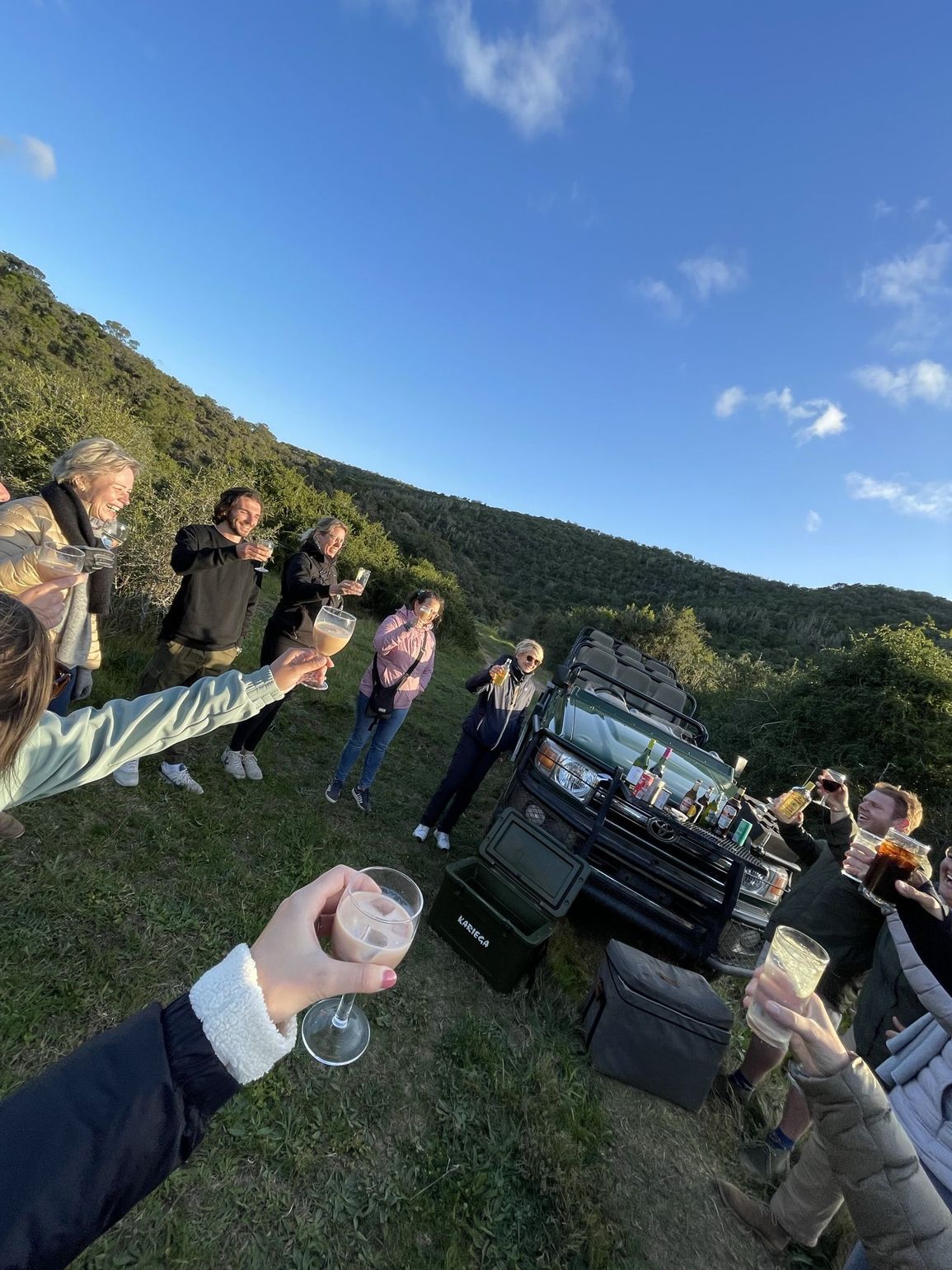 Genieten van een sundowner