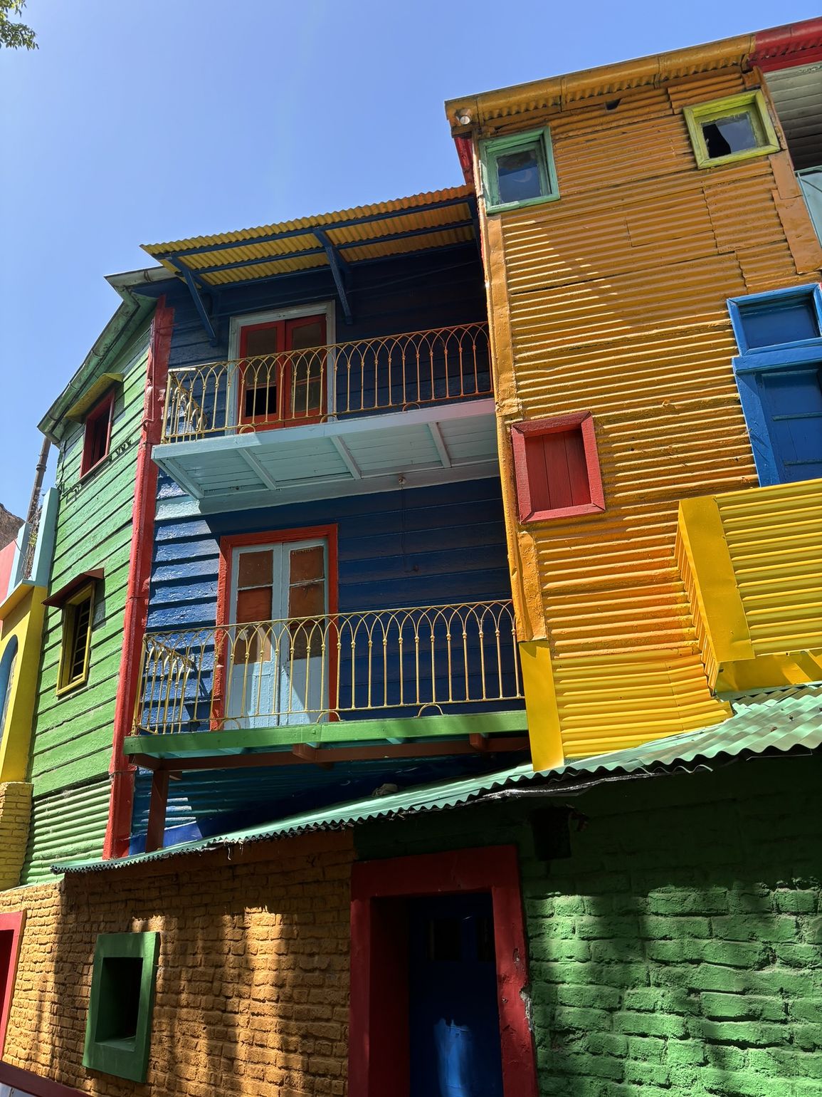 Gekleurde huizen in Buenos Aires