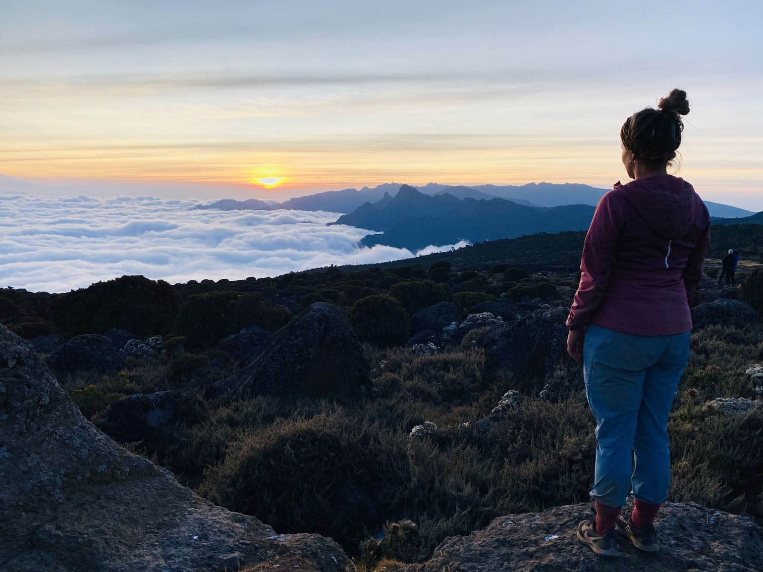 Bovenop de Kilimanjaro uitzicht