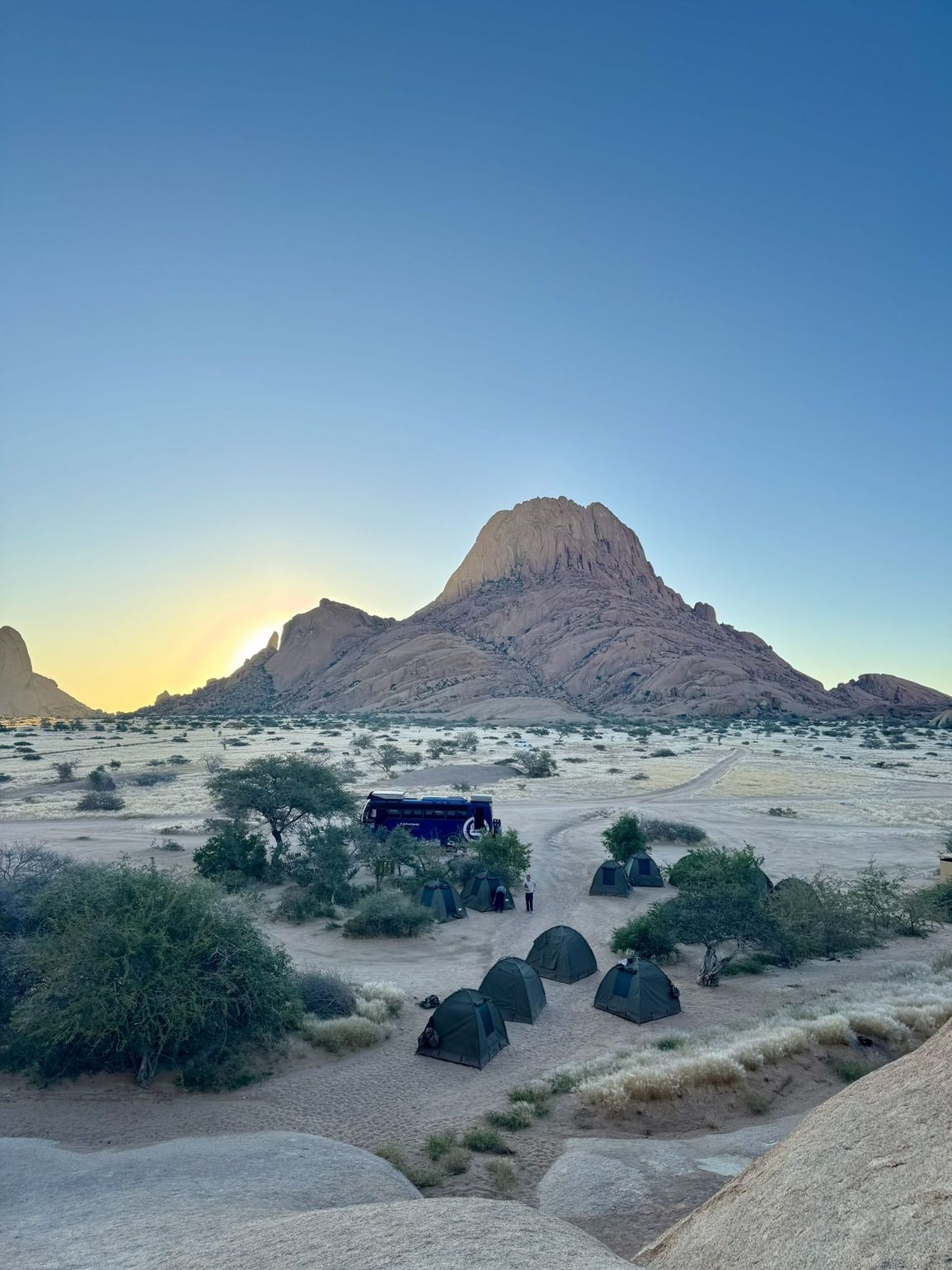 campground in namibie met uitzicht